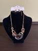 Mix Media Celluloid Crystal Necklace Set