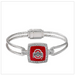 OHIO STATE SQUARED CRYSTAL LOGO BANGLE