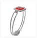 OHIO STATE SQUARED CRYSTAL LOGO BANGLE