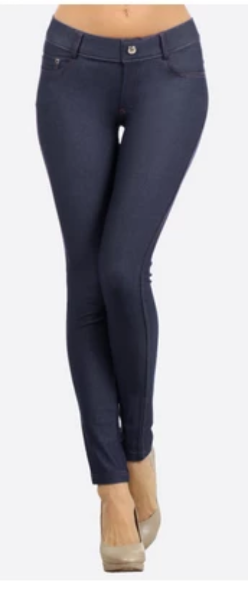 Women's Classic Solid Skinny Jeggings