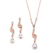 Dainty Necklace & Earrings Set with CZ Teardrops