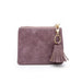 Coin Pouch/ID Holder with Tassel Accent Violet