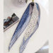 Pleated Polka Dot Dia Scarf Light Blue