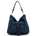 Front Tassel Pocket Shoulder Bag Blue
