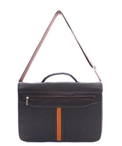 Faux Leather Laptop Bag/Briefcase Brown