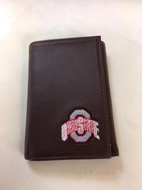 Men's OSU Brown Tri-Fold Wallet