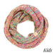 Multi-Color Cable Knit Infinity Scarf for Kids