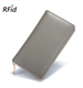 RFID Genuine Leather 36-Card Wallet Grey