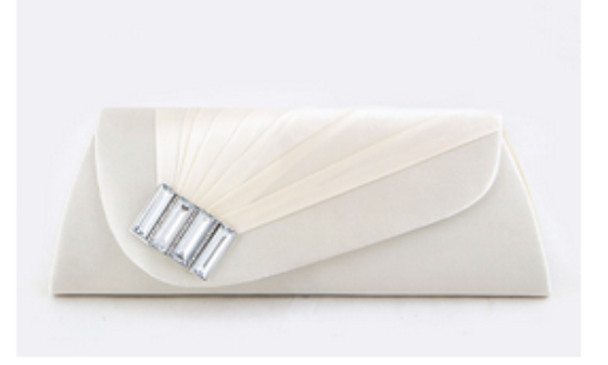 Crystal & Pleated Flap Evening Clutch