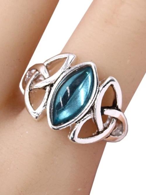 Celtic with Epoxy Stone Stretch Ring
