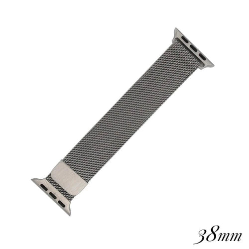38mm Silver Metal Magnetic Watch Band