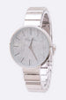Glitter Dial Classic Bracelet Watch Silver