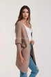 Ribbed Cocoon Cardigan Taupe