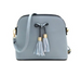 Tassel Bow Accent 3-Compartment Crossbody Blue