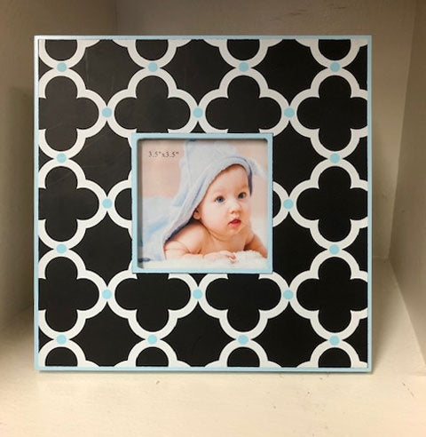 Decorative 8" X  8" Patterned Picture Frame