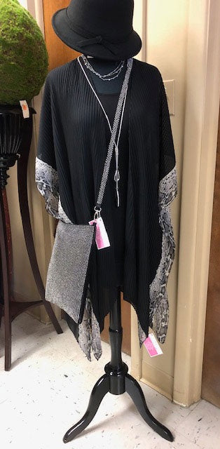 Black Jersey Knit Fabric Dress Form/Mannequin w/3 Wooden Legs