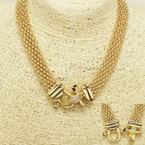 Antique Gold Necklace (Designer Inspired) Gold