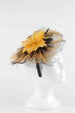 Feather Flower Fascinator Orange