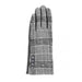 Plaid Smart Glove with Button Accent Grey
