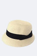 Grossgrain Fashion Straw Hat