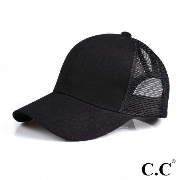 C.C Ponytail Cap Black