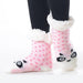 Kids Faux Sherpa Linked Slipper Socks