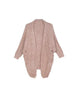 Ribbed Cocoon Cardigan Taupe - Flat