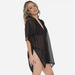 Women's Honeycomb Mesh Kimono or Swimsuit Cover Up Side