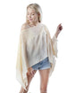Center Lace Poncho with Tassels Option 2
