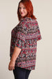 Tribal Printed Knot Front Blouse Back