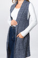 Heather Knit Vest with Pockets Close up