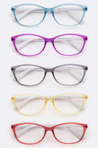 Classic Color Frame Reading Glasses Assorted Colors