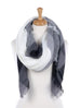 Checkered Plaid Soft Yarn Blanket Scarf Black/Grey
