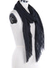 Frayed Edge Woven Scarf Side