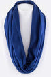 Solid Color Silky Infinity Scarf Blue