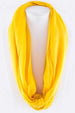Solid Color Silky Infinity Scarf Yellow
