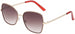 Giselle Wire-Frame Sunglasses Gold/Red