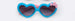Flower Accent Heart Sunglasses Blue/Pink
