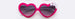 Flower Accent Heart Sunglasses Hot Pink/White