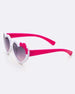 Flower Accent Heart Sunglasses Side View