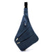 Zipper Pocket Sling Backpack Blue