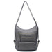 The Lisa Convertible Shoulder Bag/Backpack Dark Silver