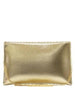 Leather Rhinestone Envelope Clutch