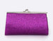 Glittered Clasp Clutch Purple