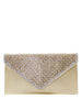 Rhinestone Flap Envelope Clutch
