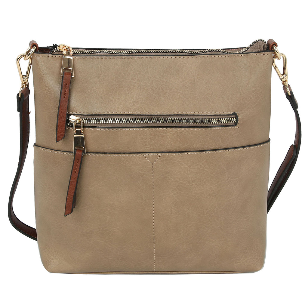 Front Zip Pocket Crossbody Bag