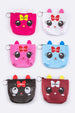 Comic Kitty Coin Purse Assorted Colors