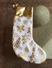Gold Cuff & Snowflake Christmas Stocking
