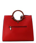 Fashion Handbag with Scarf Accent Back