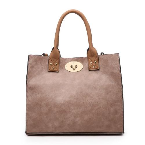 Twist Lock 2-in-1 Tote Eggplant